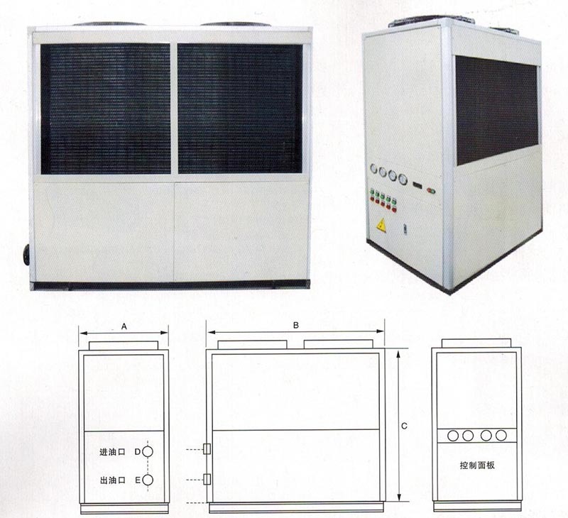 LYD500-1200油冷機的外形尺寸圖